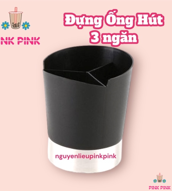 DCPC - KHAY ĐỰNG ỐNG HÚT (TRÒN - 3 NGĂN)