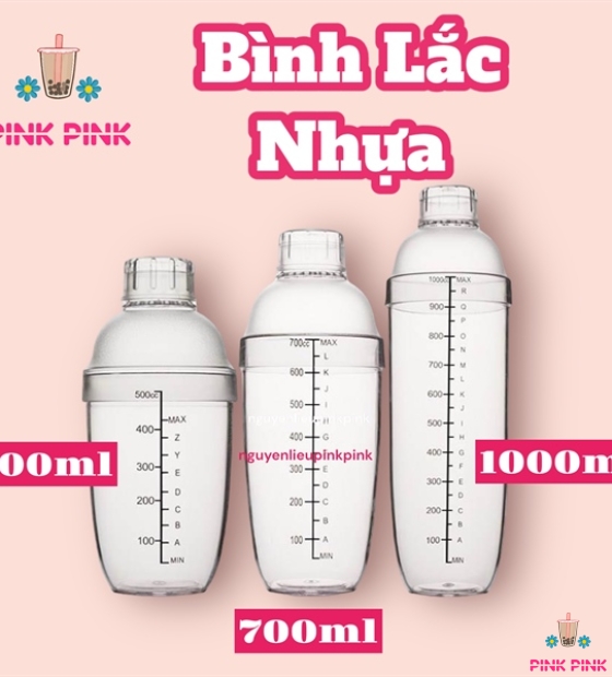 DCPC BÌNH LẮC - SHAKER NHỰA CHIA VẠCH 1000ML