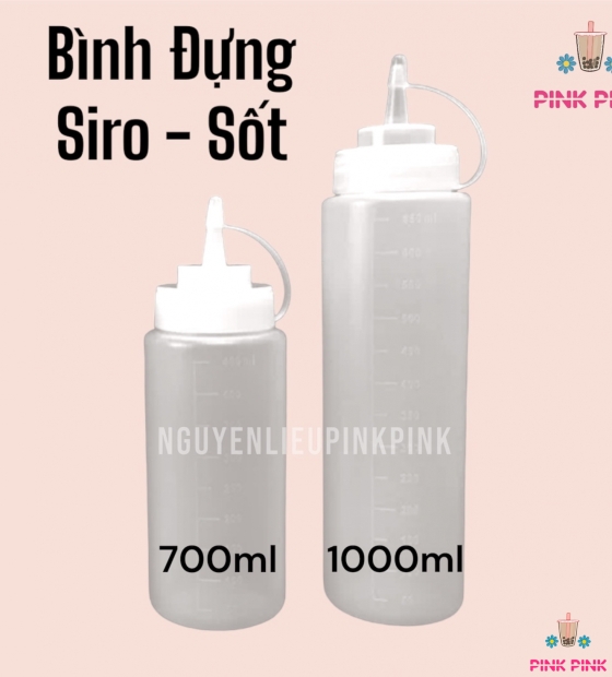 BÌNH ĐỰNG SIRO - SỐT NHỰA PP 700ML