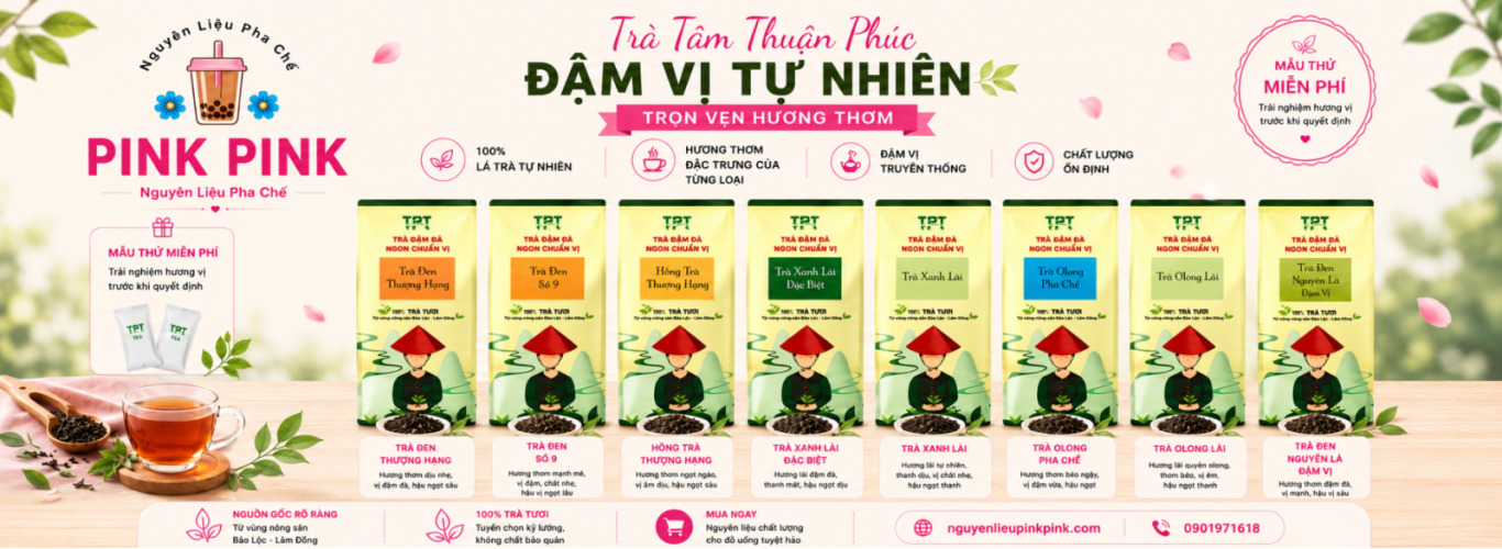 PINK PINK VÀ SỰ KẾT HỢP CÁC SẢN PHẨM TRÀ ĐẶC TRƯNG