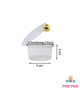 Hủ nhựa nắp liền panna cotta (lớn)