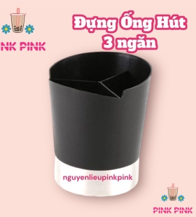 DCPC - KHAY ĐỰNG ỐNG HÚT (TRÒN - 3 NGĂN)