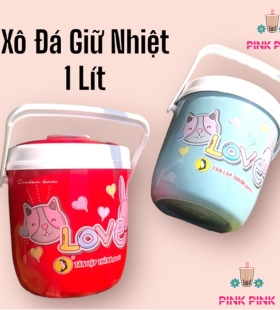 BÌNH ĐÁ ĐỰNG TRÀ SỮA GIỮ NHIỆT 1L (TRÒN)