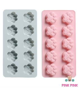 KHUÔN SILICON CHÂN MÈO (10 Ô)