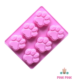 KHUÔN SILICON CHÂN MÈO (6 Ô)