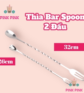 DCPC THÌA BAR - MUỖNG KHUẤY BARSPOON 2 ĐẦU INOX (32cm)