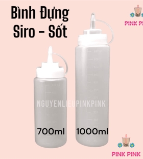 DCPC BÌNH TRÒN ĐỰNG SIRO, SỐT NHỰA PP 1000ML