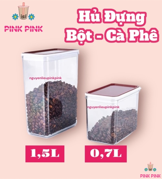 DỤNG CỤ HỦ / HỘP ĐỰNG BỘT / CÀ PHÊ (LỚN 1.5L)