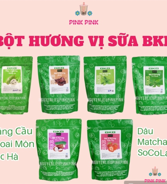 BỘT VỊ BKB 1KG PHA TRÀ SỮA KHOAI MÔN / SOCOLA / TRÀ XANH / BẠC HÀ / VIỆT QUỐC / DÂU..