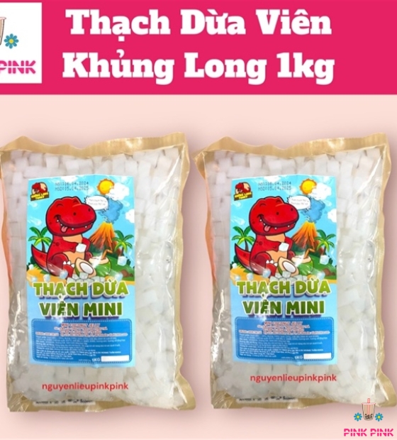 TOPPING THẠCH DỪA VIÊN KHỦNG LONG TONY